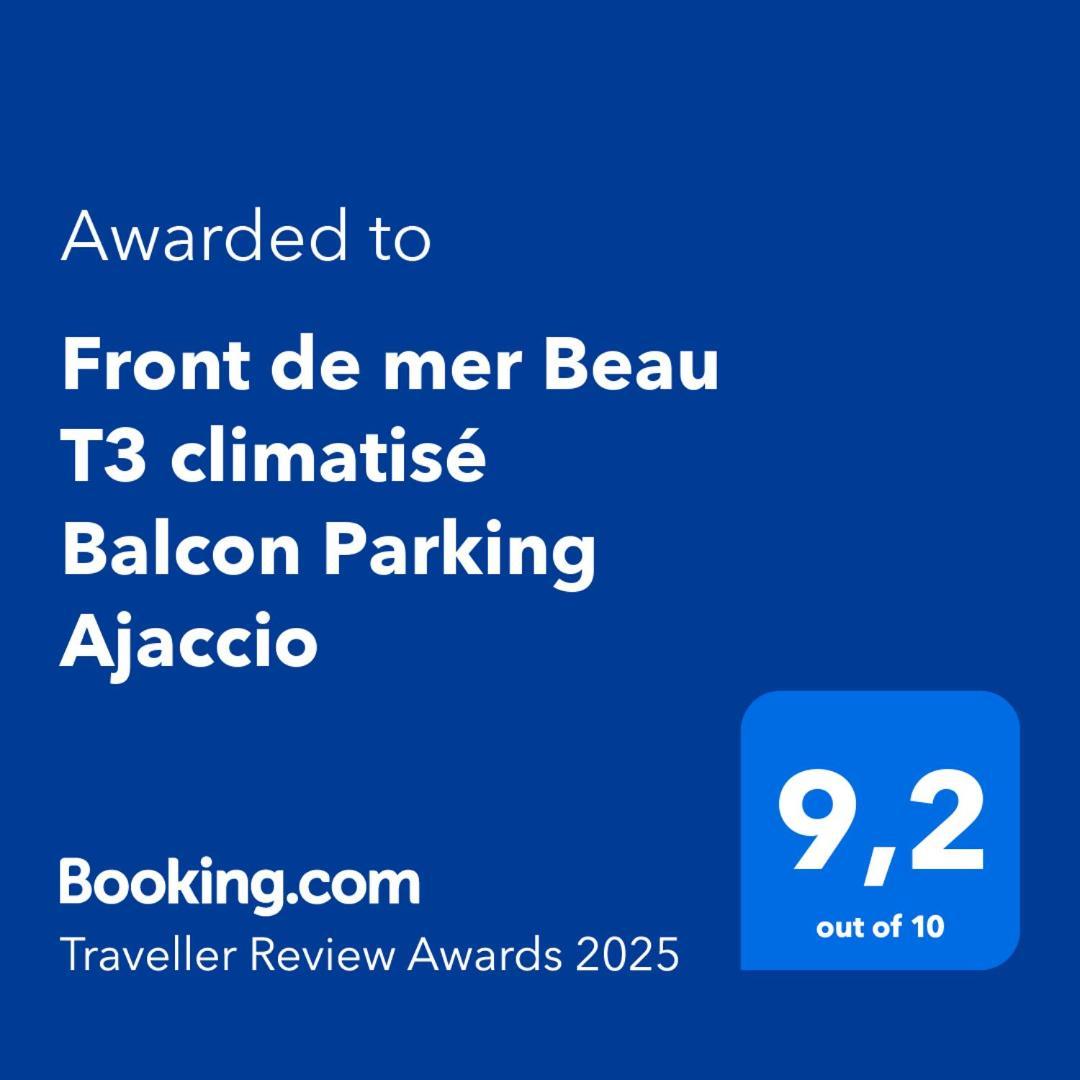 Front De Mer Beau T3 Climatise Balcon Parking Ajaccio Ajaccio  Esterno foto